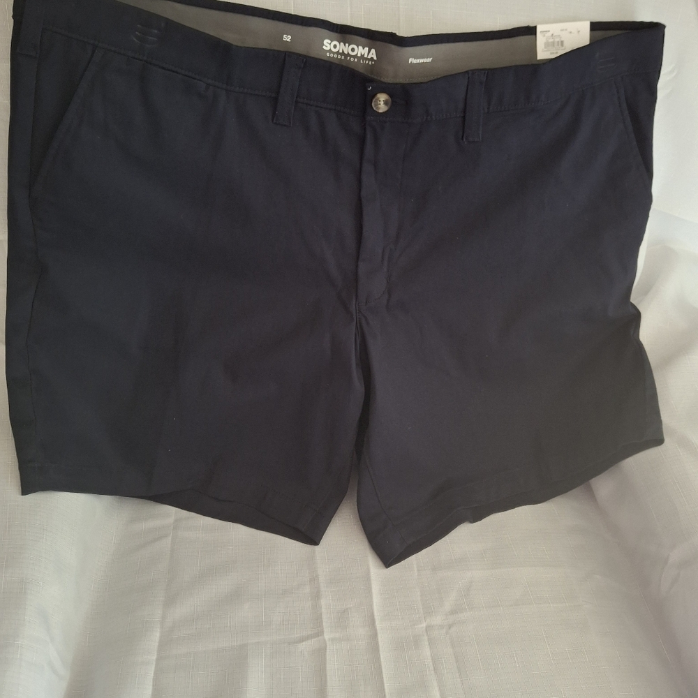 Sonoma Men's Dark Blue Flat Front Shorts